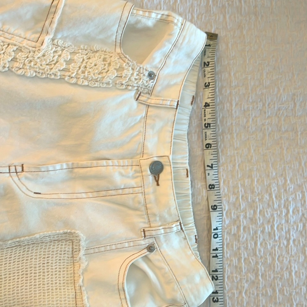 White Lace Detail Pants - Picture 7 of 9